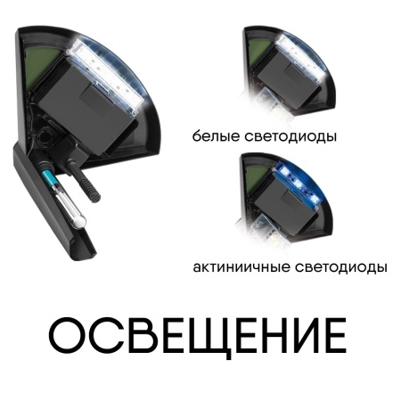 Аквариум Newa More NMO 50W Daylight LED 45 л с фильтром, нагревателем и освещением рассвет-закат, бе