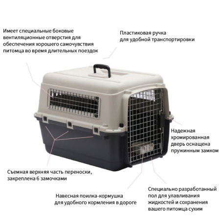 Переноска Departures Range 67х51х47 см для кошек и собак Pet Choice, авиа стандарт​