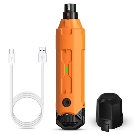 Гриндер для кошек и собак Petwant N60 USB, подсветка, LED индикатор, 6 скоростей, оранжевый