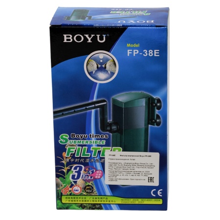 Фильтр внутренний Boyu FP-38E с флейтой 19 Вт 1350 л/ч для аквариума до 270 л