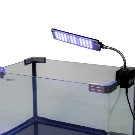 Светильник LED Boyu CL-4L8 с зажимом для аквариума, белый и синий свет