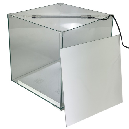 Аквариум Newa Ego LID, EL 50W, 45 л панорамный, LED освещение, белая стеклянная крышка​