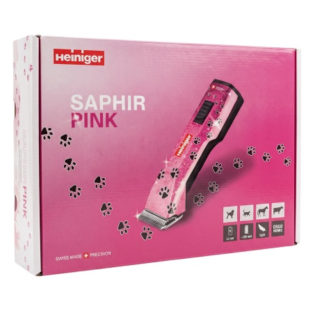 Машинка Heiniger Saphir Pink для стрижки животных, собак, кошек с 2-я аккумуляторами и лезвием #10 1