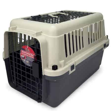 Переноска Safari Range 60х40х40 см для кошек и собак Pet Choice с металлической верхней решеткойR
