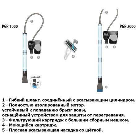 Пылесос грунтоочиститель для аквариума Newa PGR1000 подвесной 340 л/час